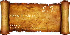 Séra Titánia névjegykártya