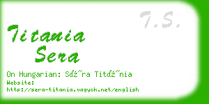 titania sera business card
